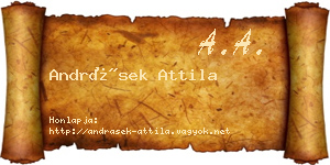 Andrásek Attila névjegykártya